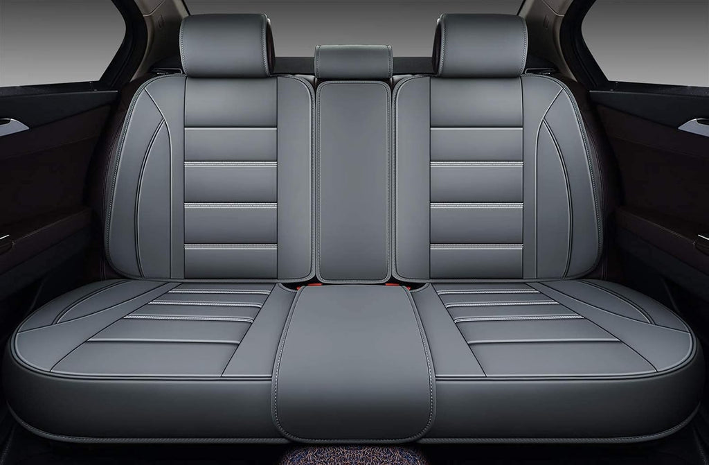 Leather Car Seat Covers Front Pair with Faux Waterproof Leather J328862