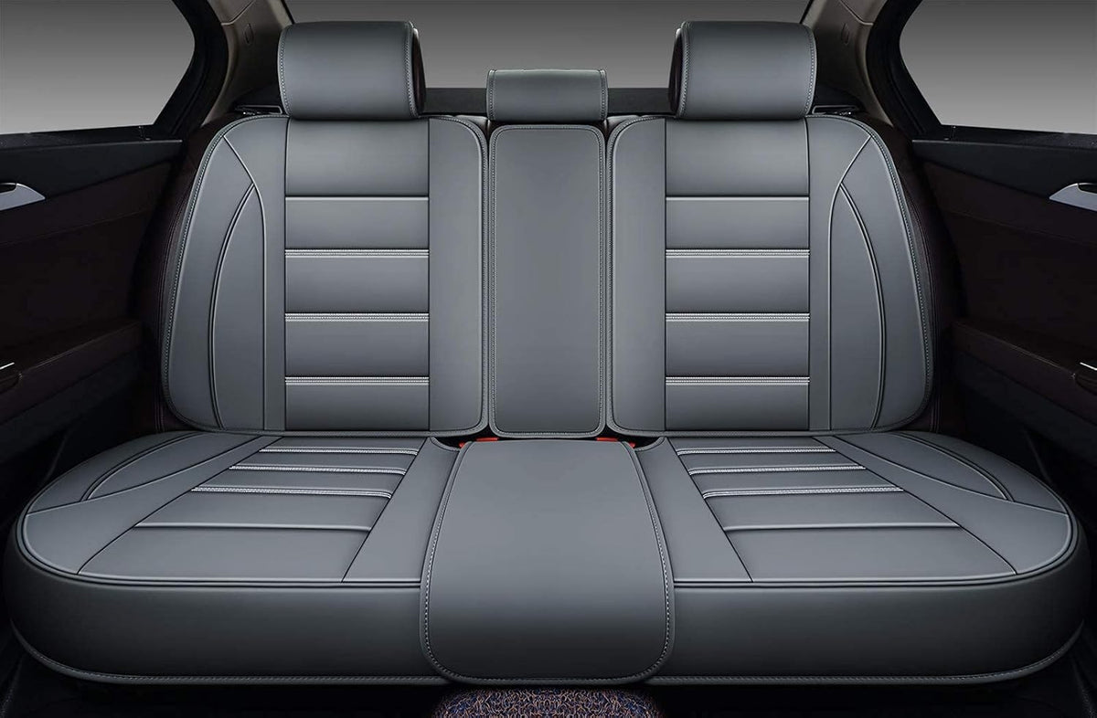 Leather Car Seat Covers Front Pair with Faux Waterproof Leather J328862