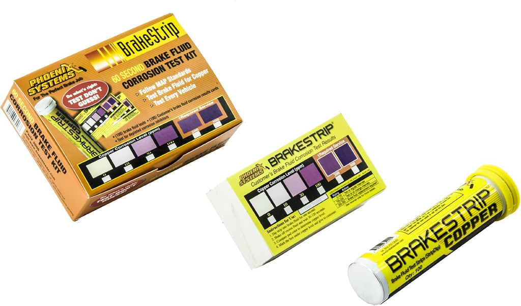 Brake Fluid Test Strip Kit, 100 Test Strips and 100 Rating Cards, Pack of 2 Z478990
