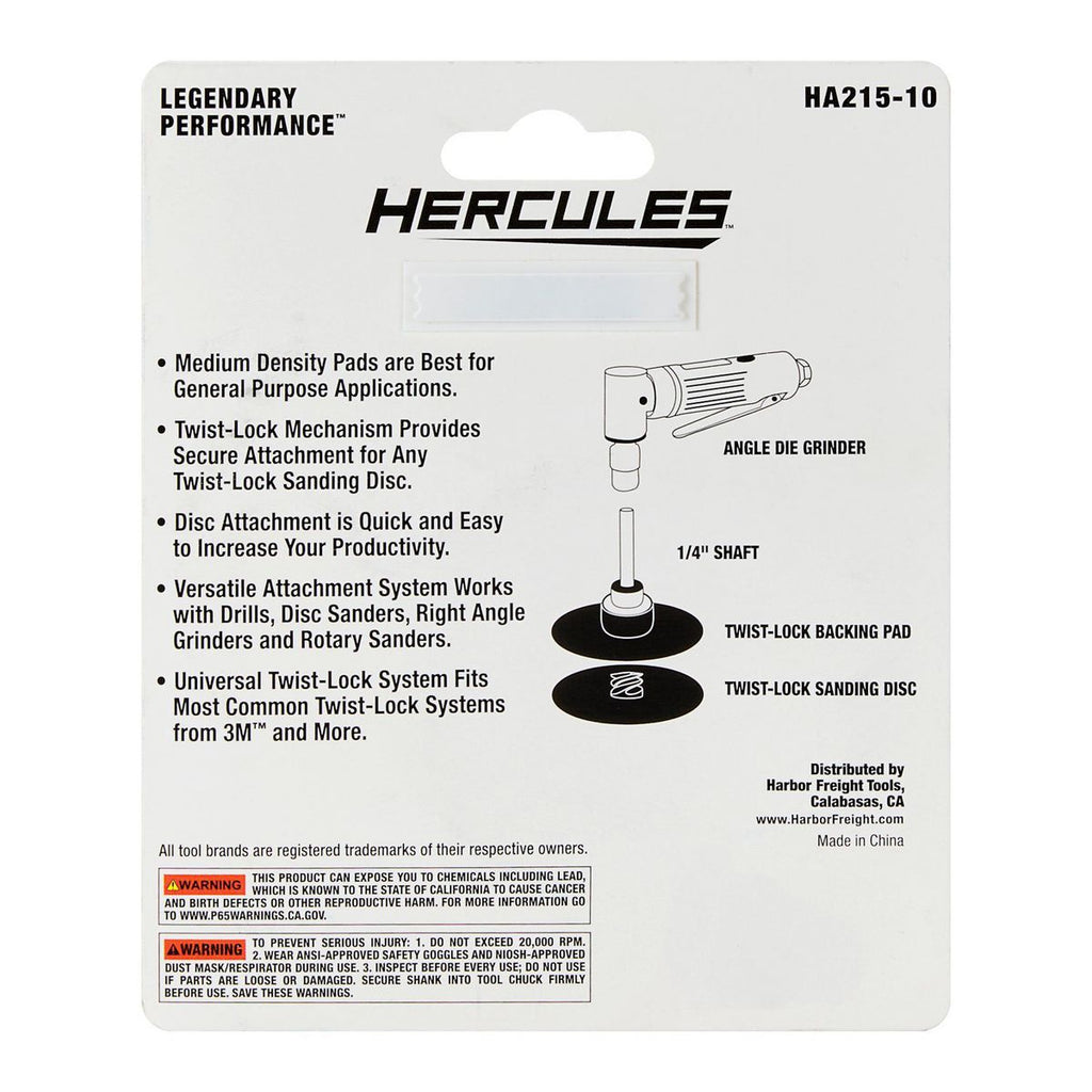 3 in. Twist Lock Backing Pad R1512