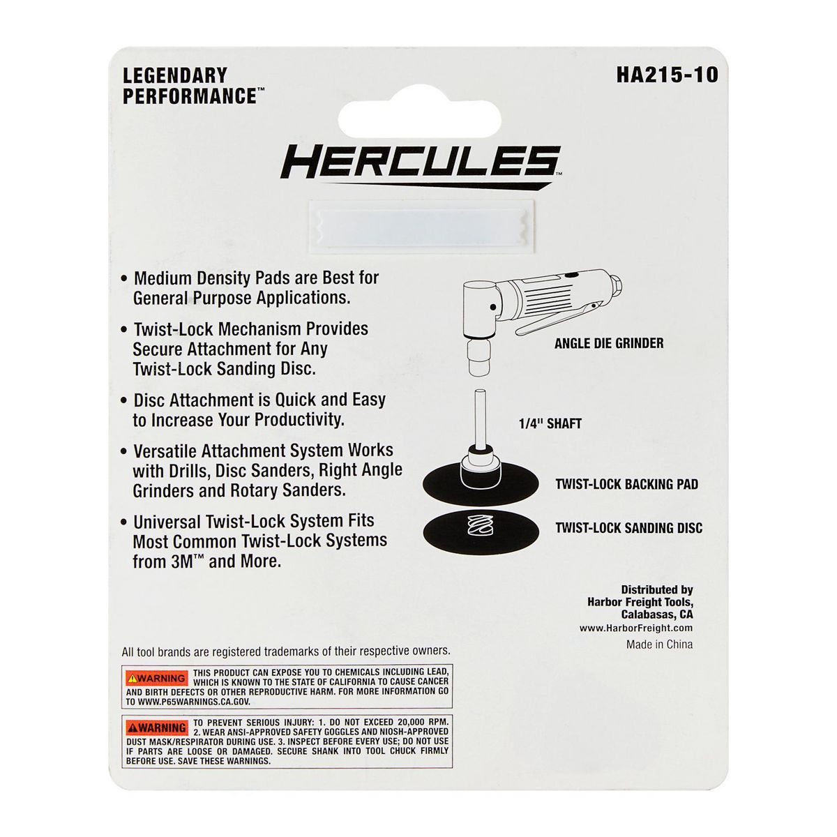 3 in. Twist Lock Backing Pad R1512