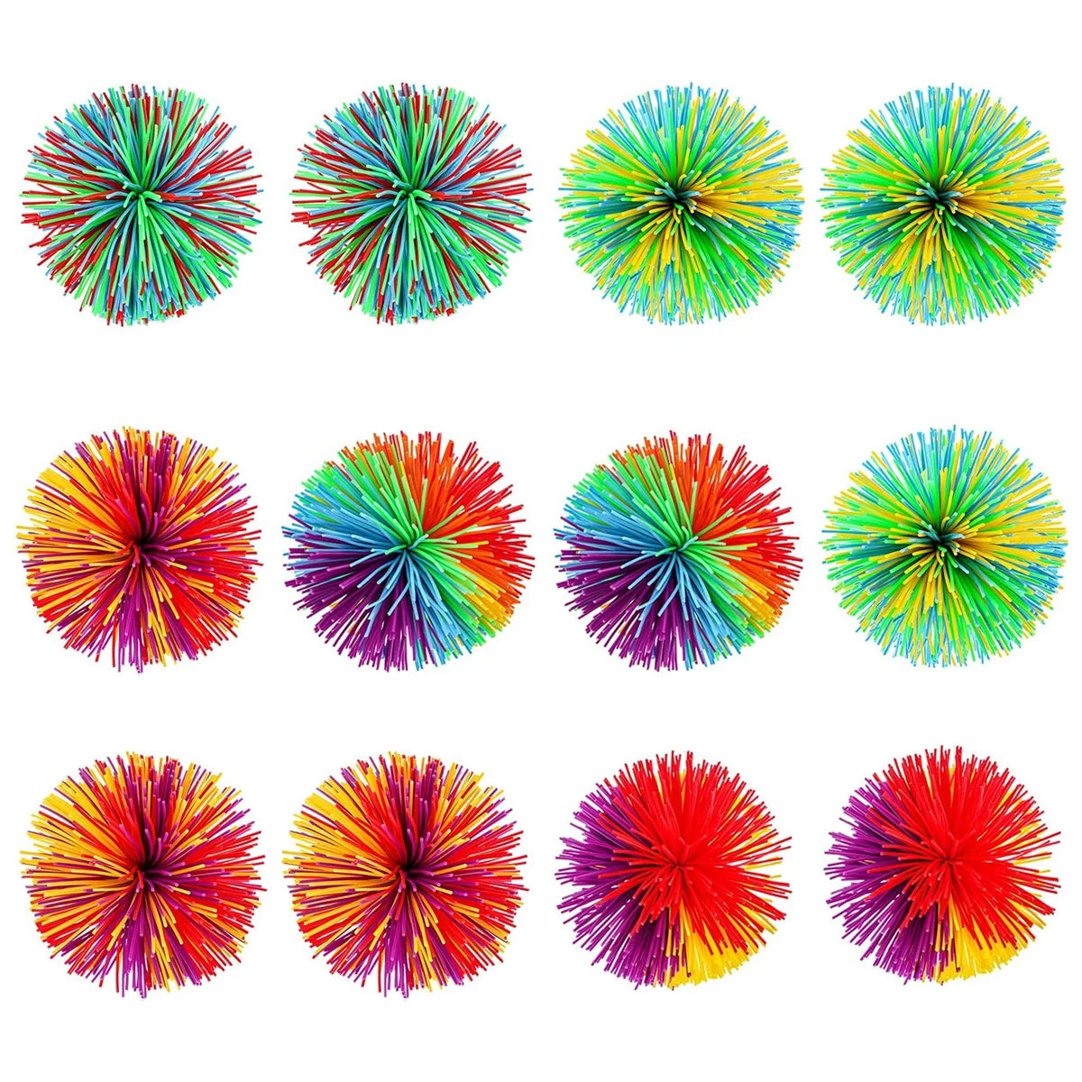 12pcs Silicone Sensory Stringy Balls R77633