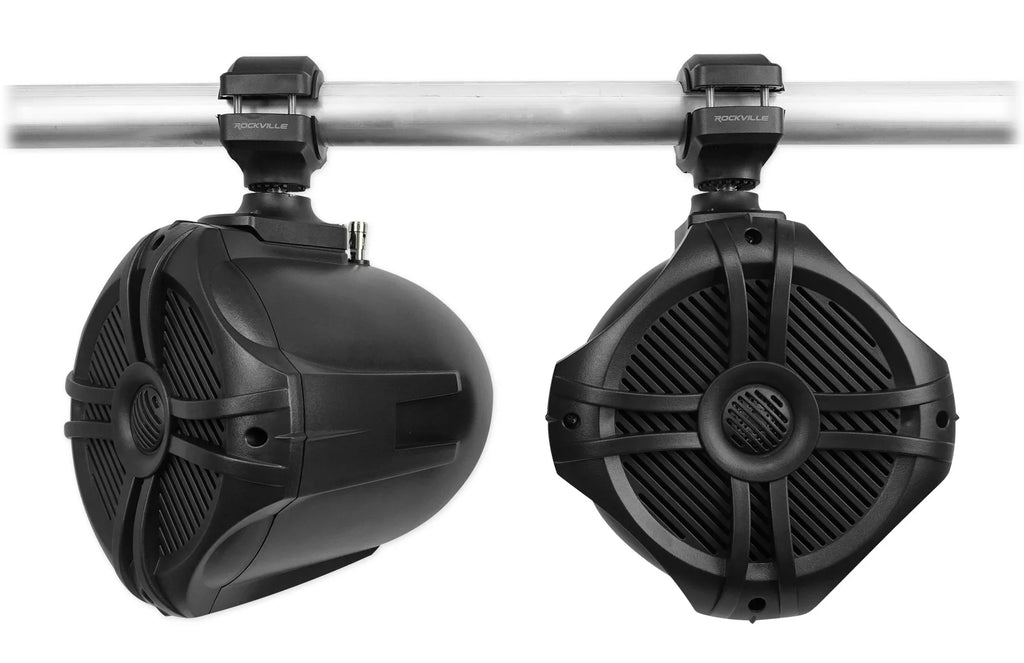 Black 6.5" 250w Marine Wakeboard Tower Speakers D893772