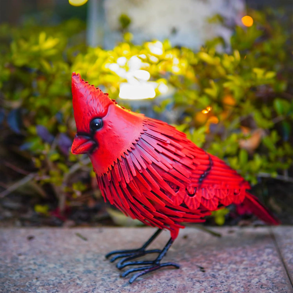 Red Bird Statue Garden Decor M398