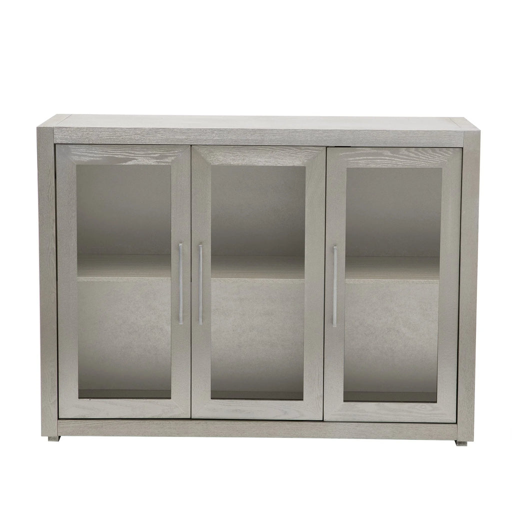 35" Tall MDF 3-door Accent Cabinet with Adjustable Shelf X569051