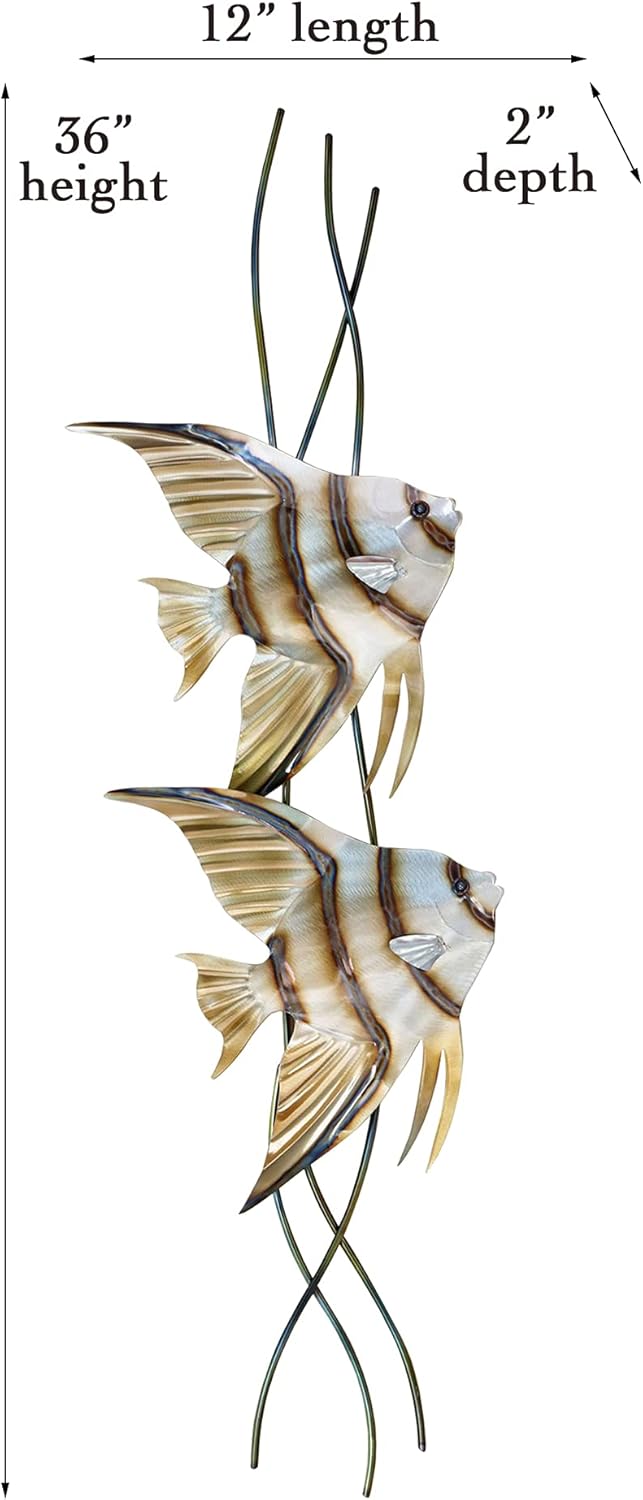 Contemporary Coastal Metal Wall Decor Pack of 2 V365