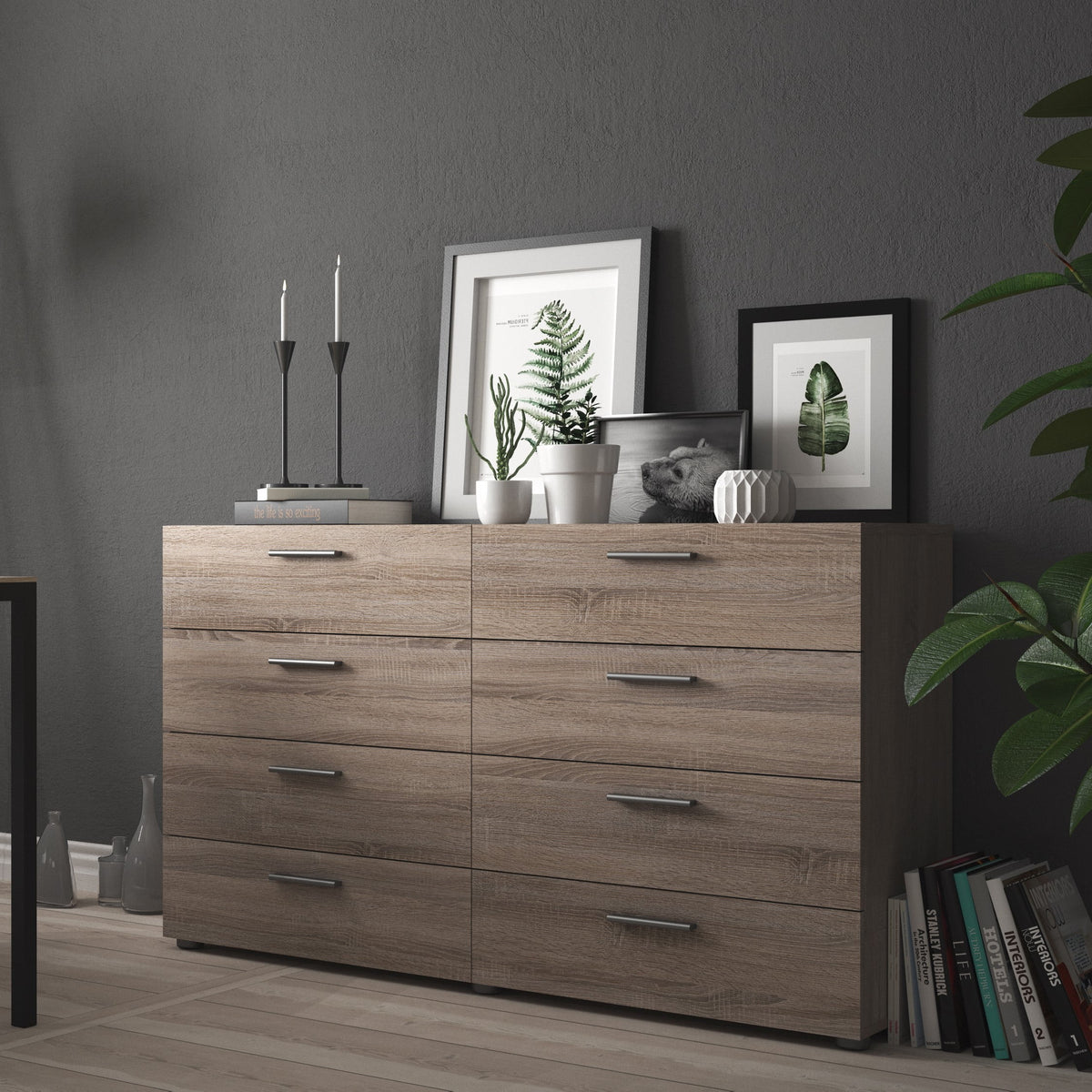 White 8 Drawer Double Dresser M293500
