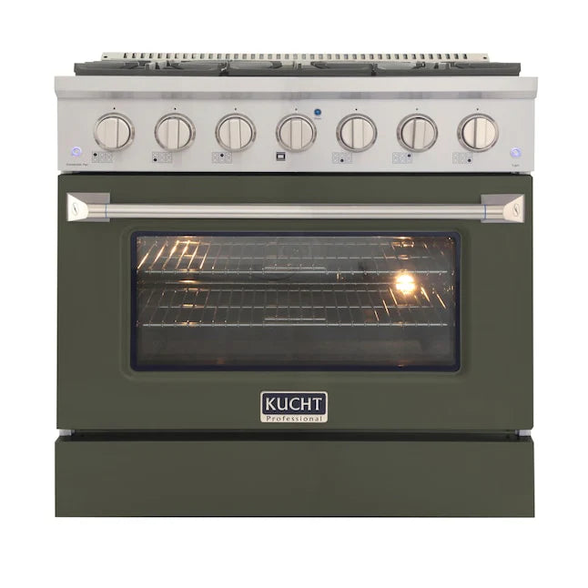 36 5.2 cu ft. Propane Gas Range Olive Green Y9636
