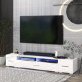 White High Gloss TV Stand with LED Lights F436