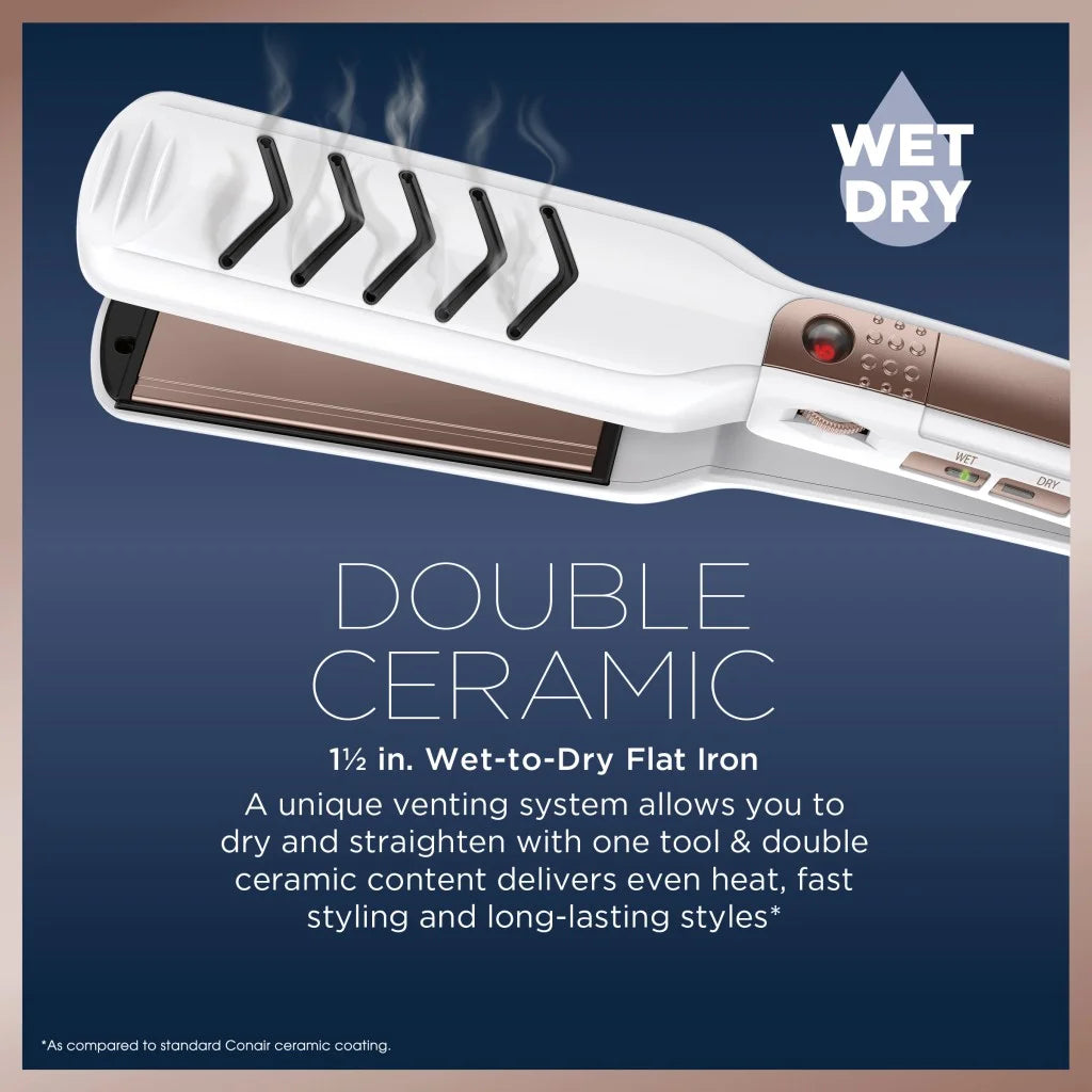 Rose Gold Double Ceramic Flat Iron F25185