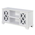 47" White TV Stand with Storage Cabinets Z1276