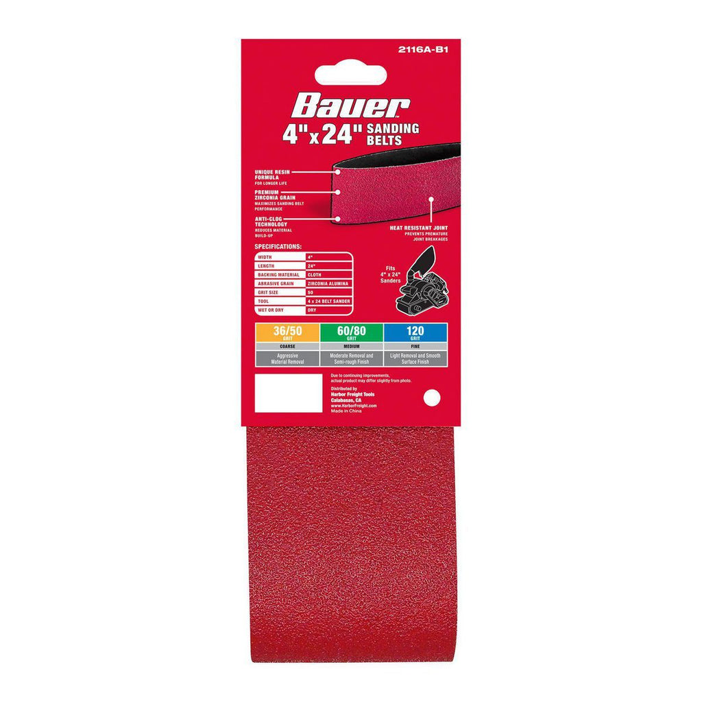 4 in. x 24 in. 50-Grit Zirconia Alumina Sanding Belts 3-Pack P522509