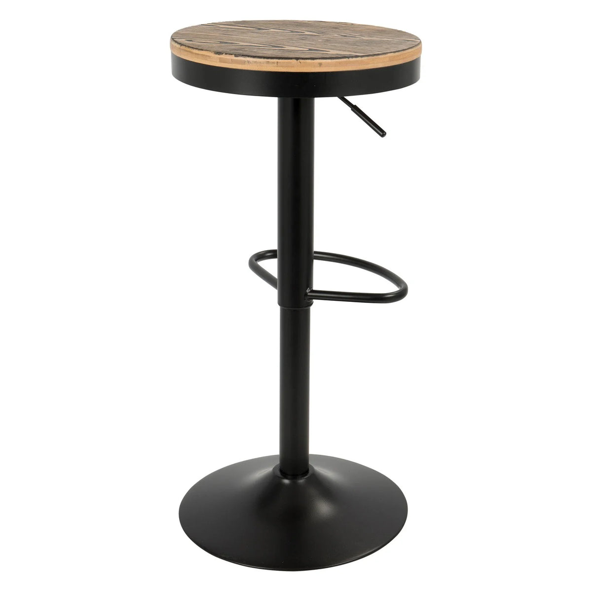 Adjustable Wood Bar Stool Set of 2 E697