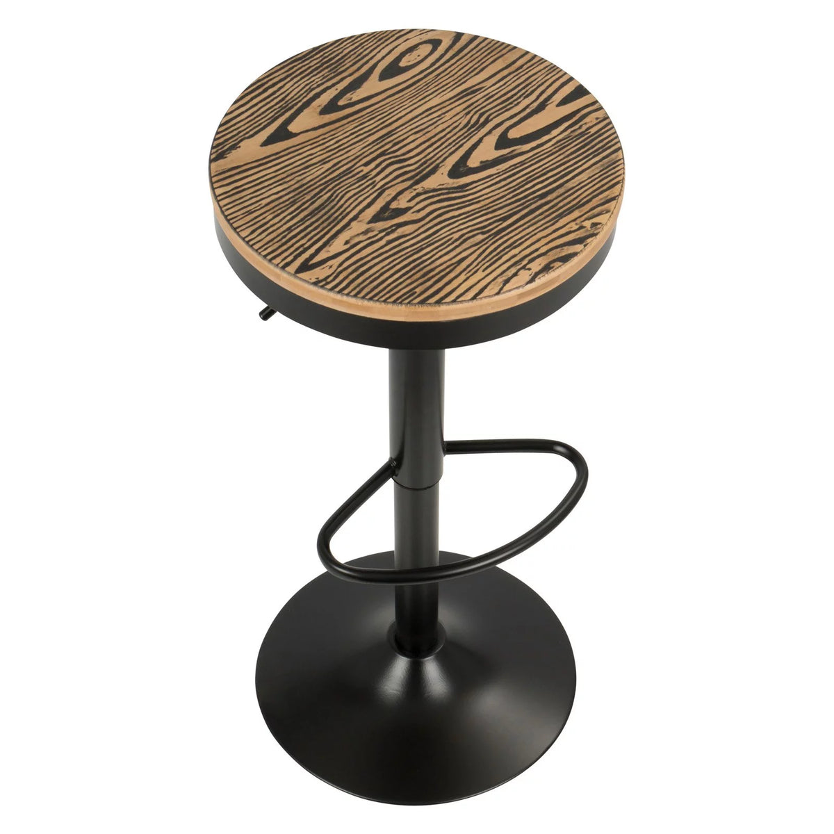 Adjustable Wood Bar Stool Set of 2 E697