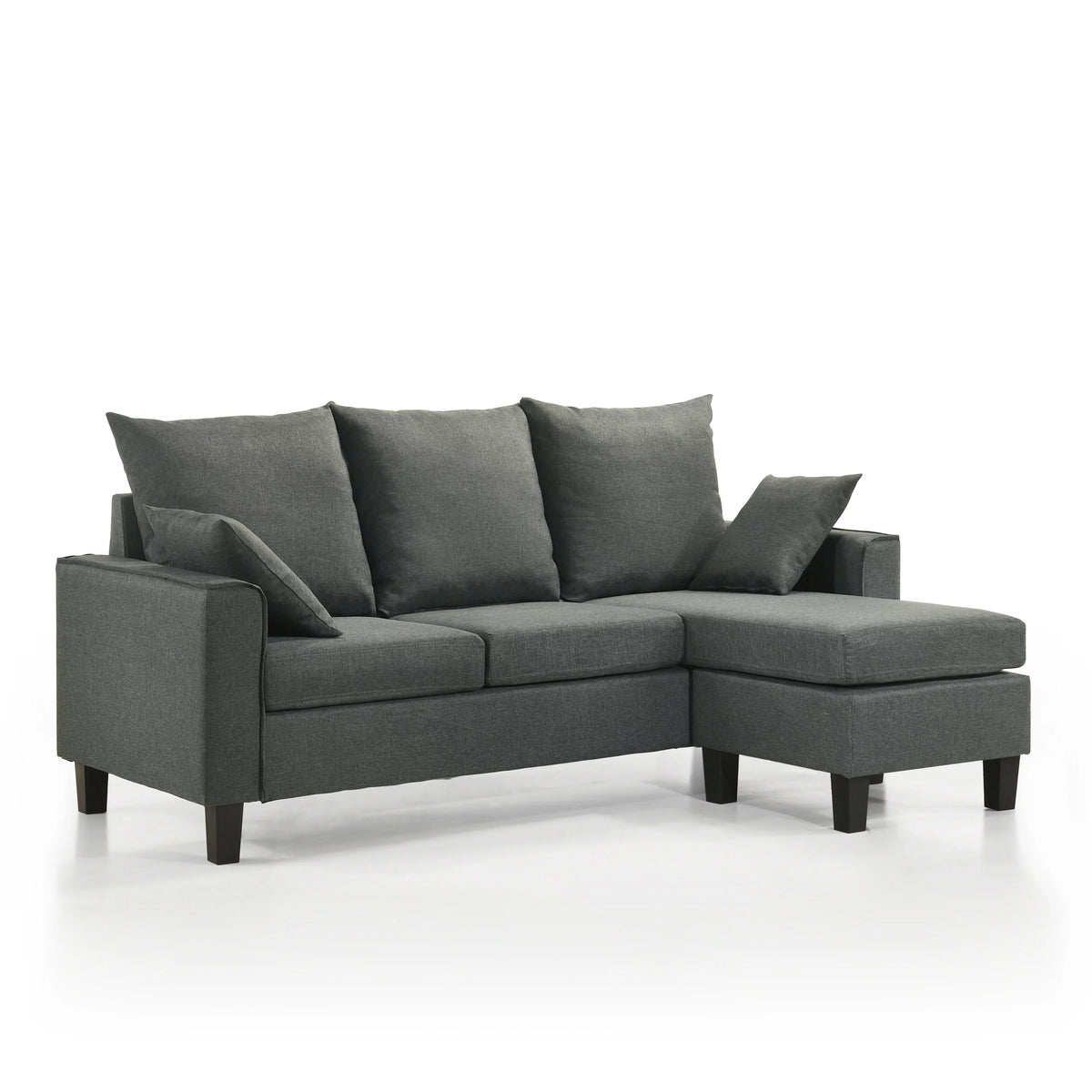 Dark Gray L-Shape Sectional Sofa P828