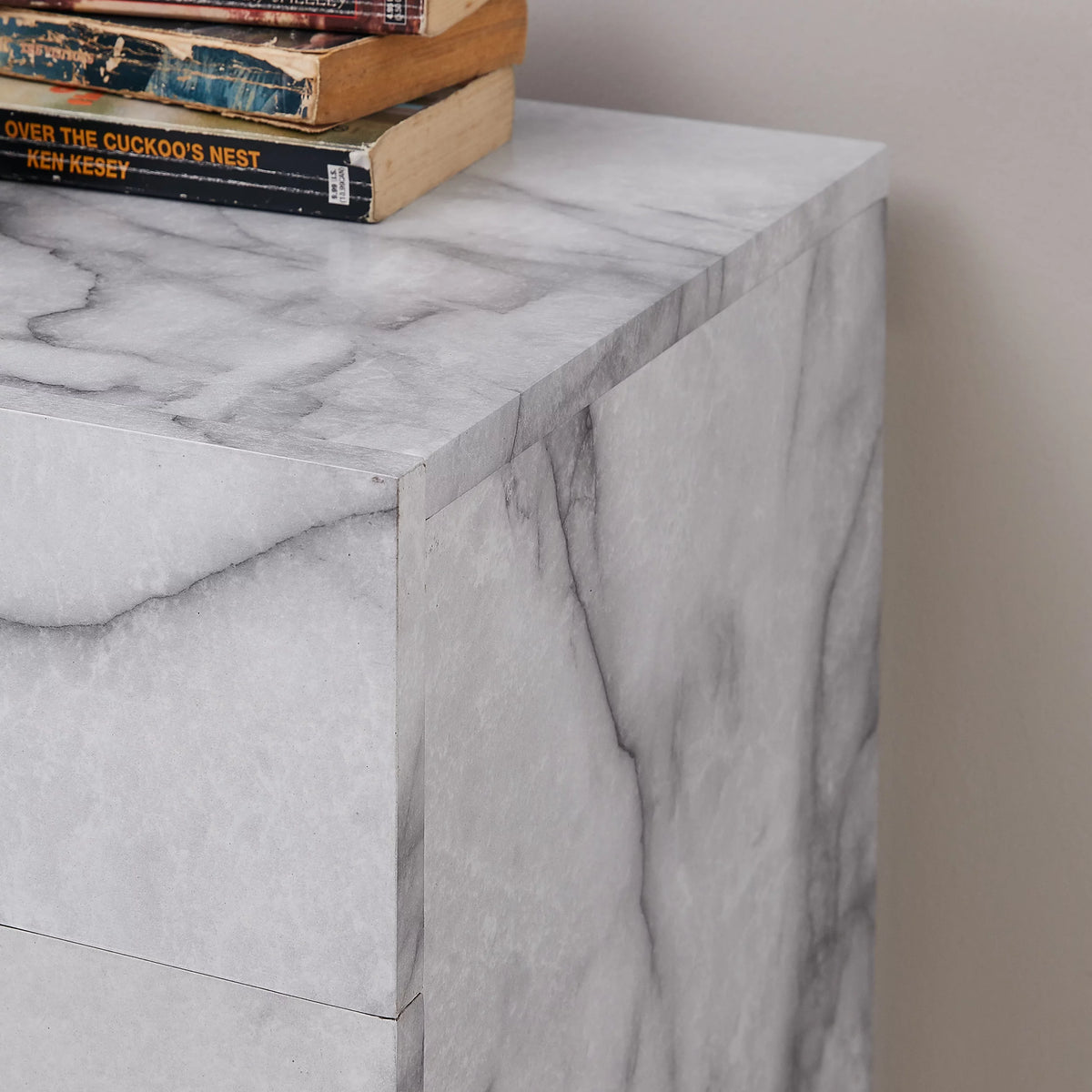 White Electric Fireplace with Faux Marble A762