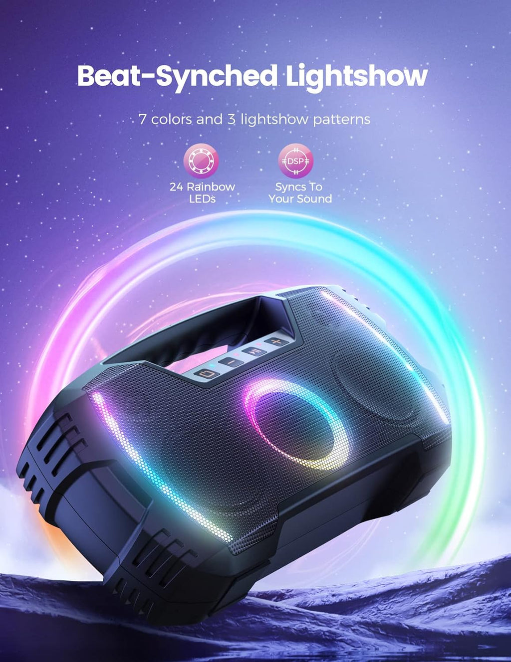 Portable Bluetooth Speaker with IPX5 Waterproof J1216