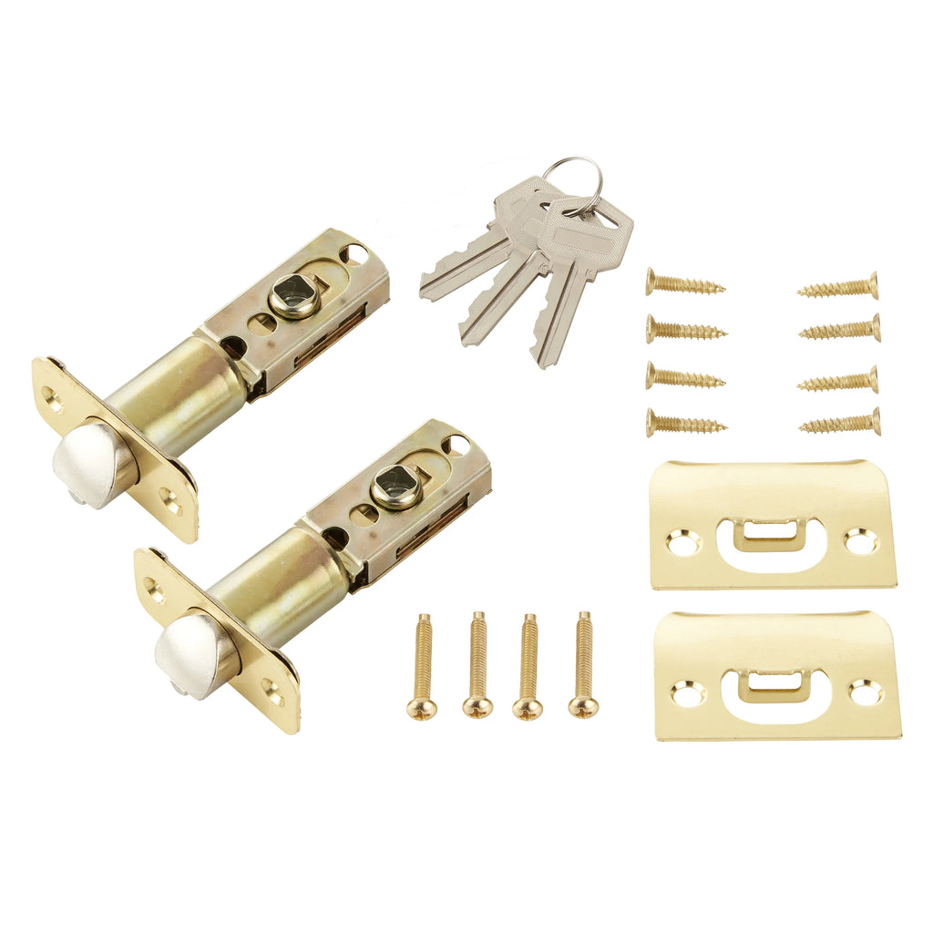Keyed Entry Stainless Steel Tulip Doorknob Twin Pack Y244641