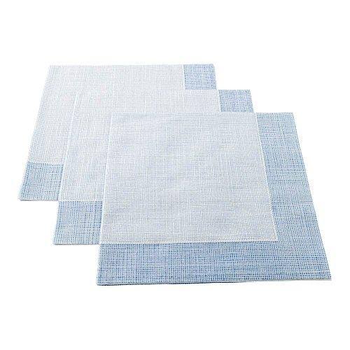 White with Blue Threads Disposable Napkins 16x16 Inches 600 Count Q976571