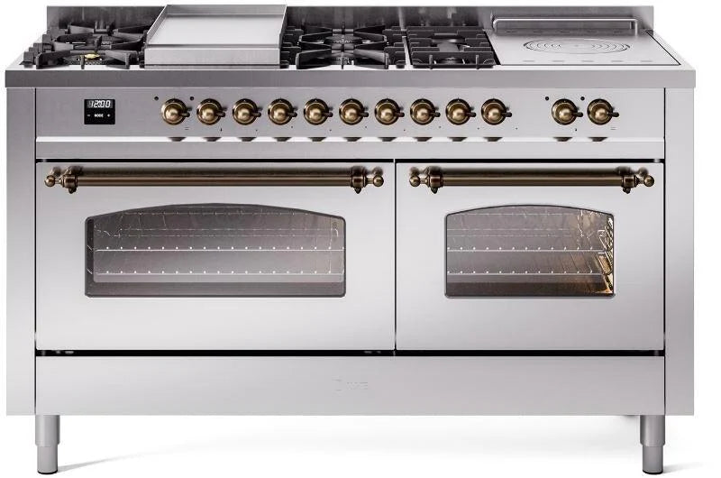 60 Dual Fuel Natural Gas Range in Stainless Steel B21073