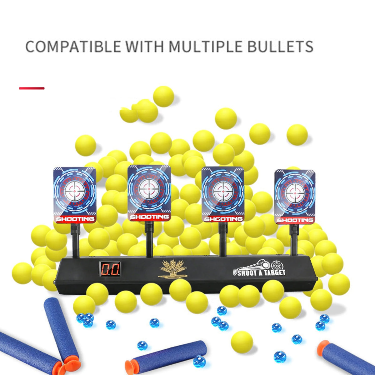 4 Targets LED Light Electronic Scoring Shooting Targets H73657