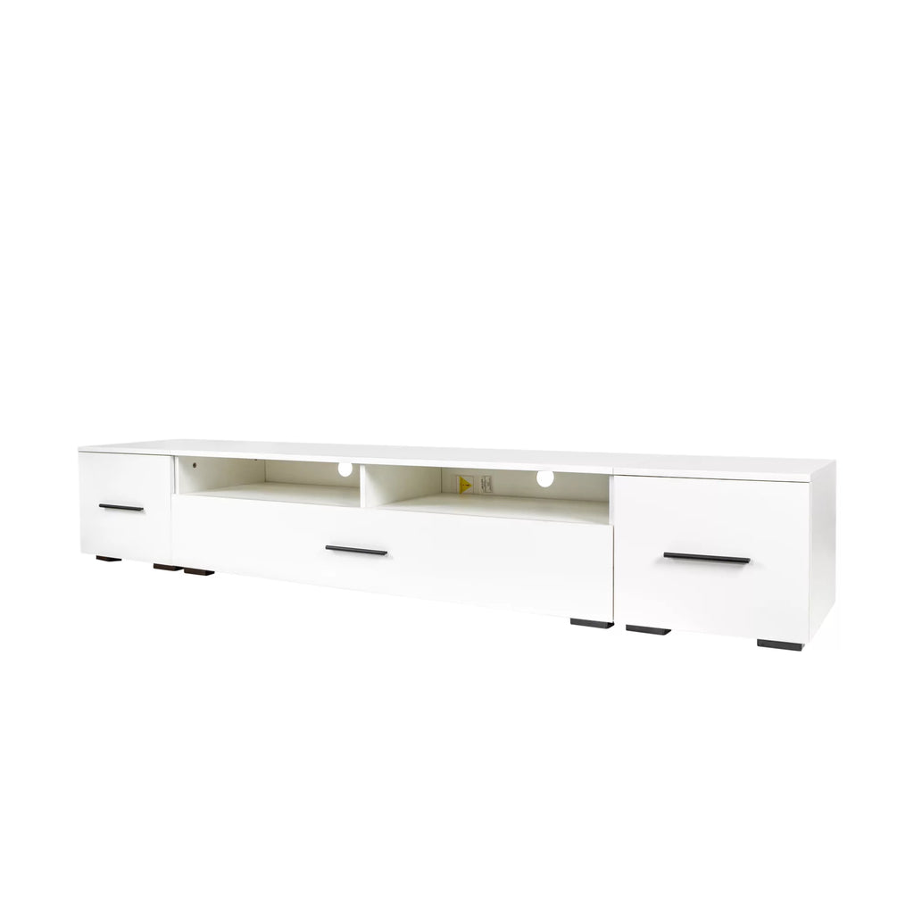 White High Gloss TV Stand with LED Lights F436