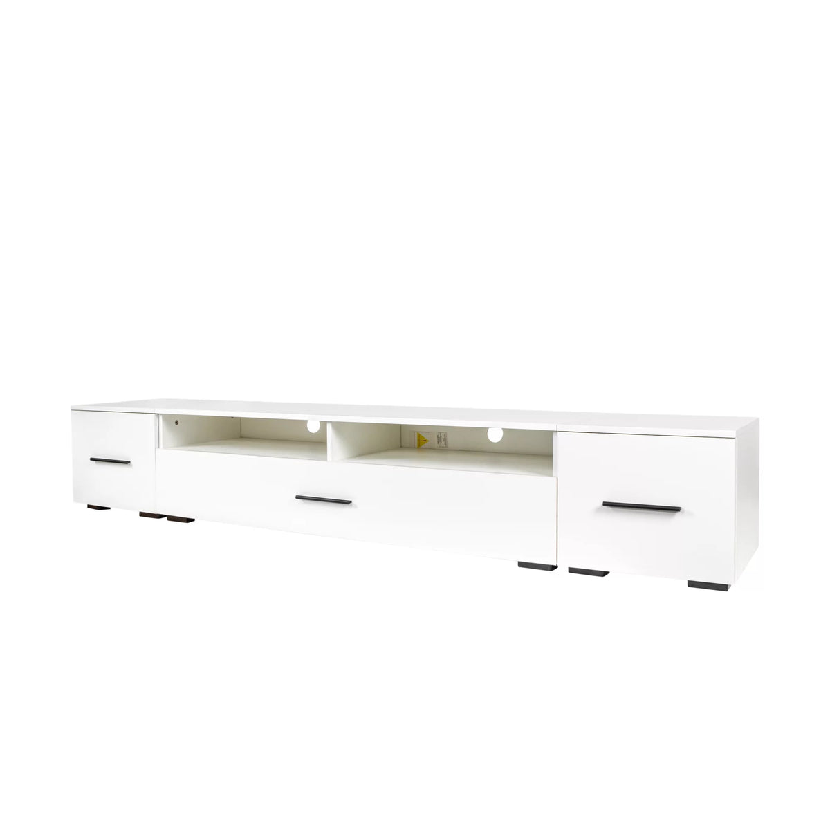 White High Gloss TV Stand with LED Lights F436